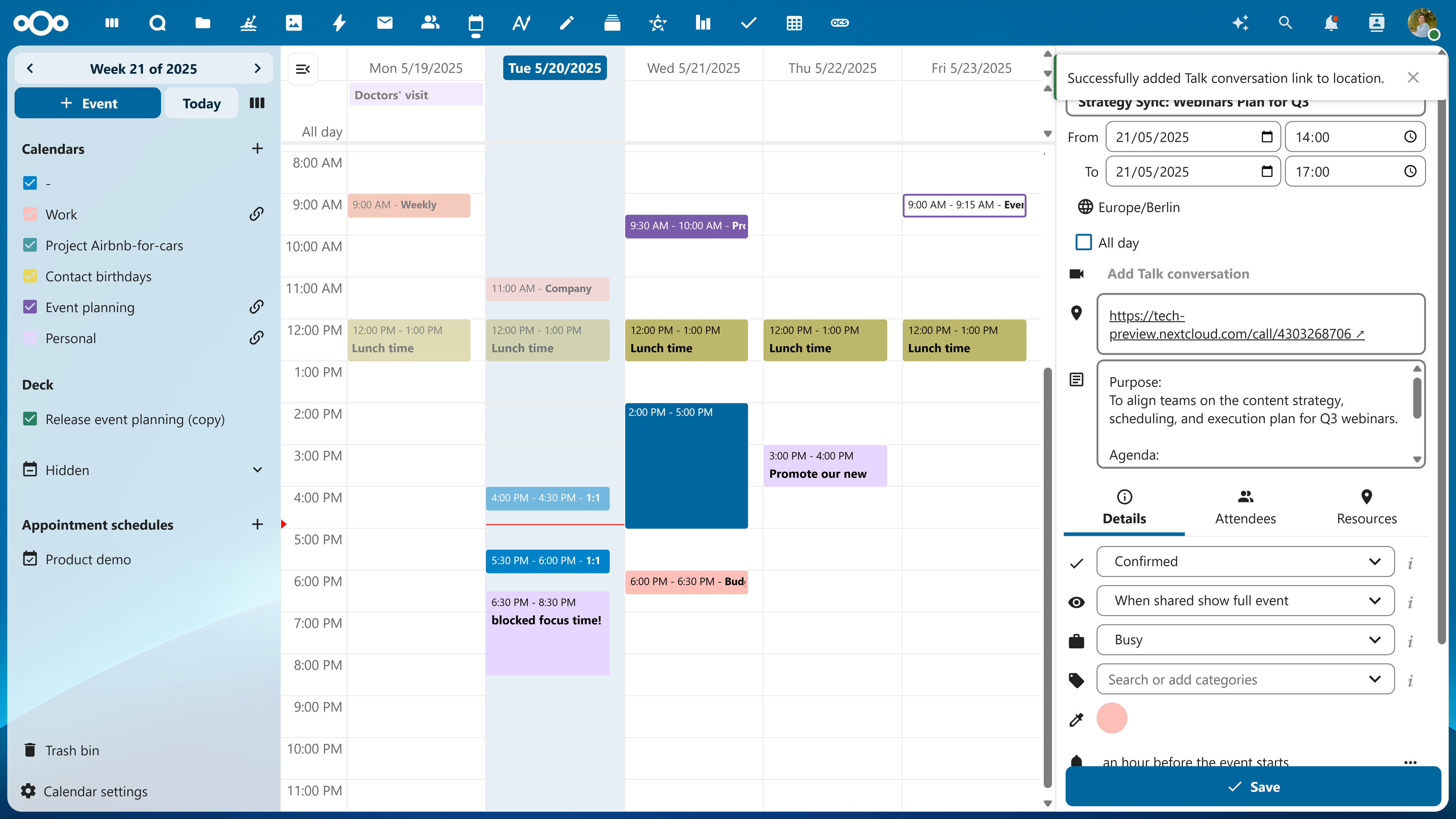 Screenshot Nextcloudu
